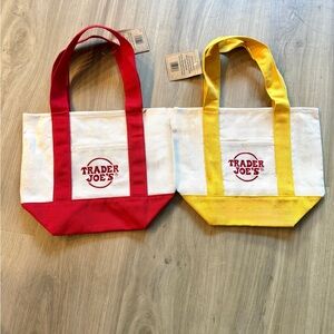 Trader Joe’s Red and Yellow Mini Tote Bags